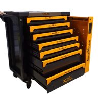 KM-8/7 Drawers Tool Cabinet Dynametric Edition with EVA Tray - Black/Orange