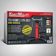 KraftMuller 500kg Transmission Jack - High-speed lift and foot pedal operation for efficient gearbox lifting.