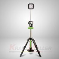 KraftMuller KM-40W LED Rocket Jobsite Light - Portable and compact design with collapsible feature.