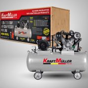 KRAFTMULLER 1.05/12.5 10HP AIR COMPRESSOR PRO LINE KM-500L - A powerhouse compressor for professional and industrial pneumatic applications.