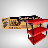 KRAFTMULLER KM-3 LAYERS ROLLING UTILITY CART - A versatile tool storage solution for efficient auto repairs.