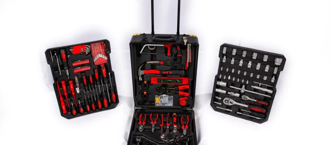 326 Tool Set with Ratchet Wrench Aluminum Case - Comprehensive Home Repair Kit