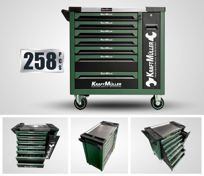 KraftMuller KM-8/6 Drawers Tool 258 Pieces